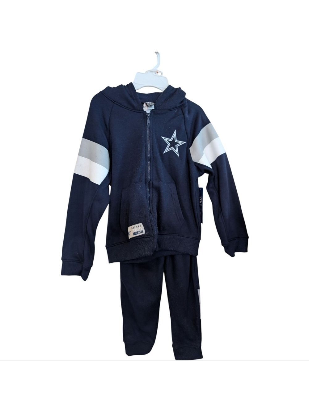 NEW NFL Team Apparel Ultra game Unisex Kids Dallas Cowboys Sweatsuit set Size 8